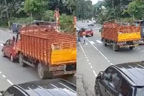 Car Brutally Hit By Truck After Stopping At Zebra Crossing, Horrifying Video Goes Viral