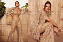 SEXY and How! Malaika Arora Exudes Sheer Elegance in a Stunning Gold Attire and Finest Make-Up