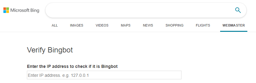 verify bingbot