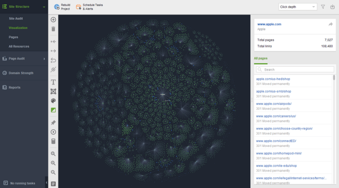 Go to the Visualization module to have a clear view of your site structure