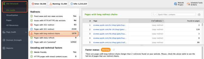 Long redirect chains