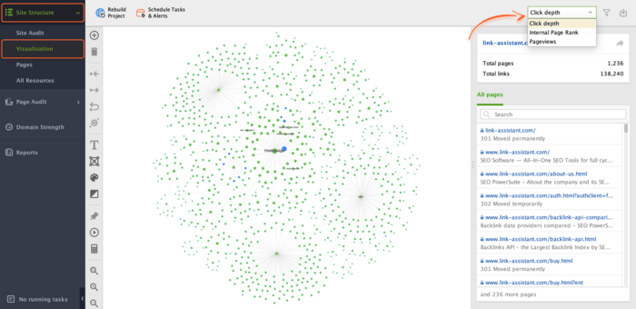 Visualize website structure