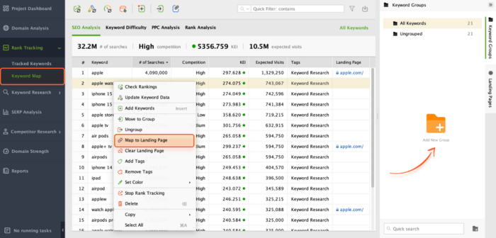 Keyword Mapping