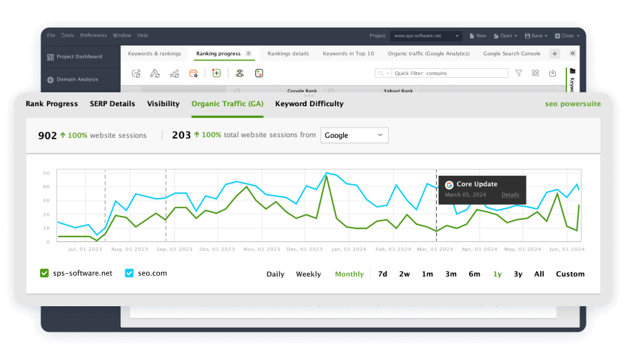 Check Google updates in Penalty Checker