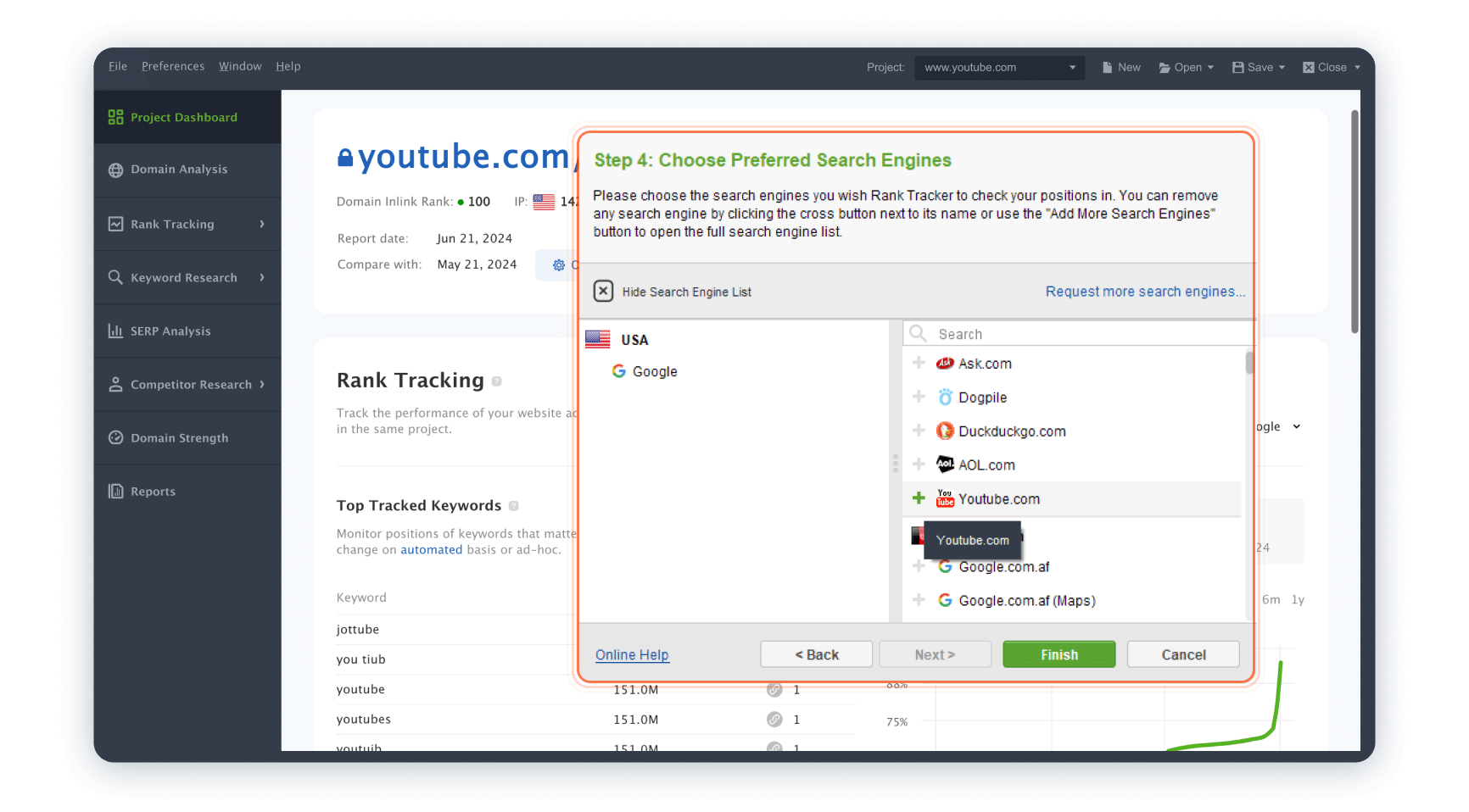 Add YouTube as your preferred search engine