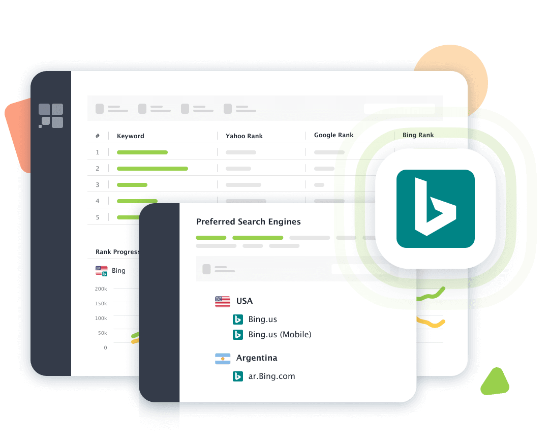 Find and analyze keywords in Bing search engine