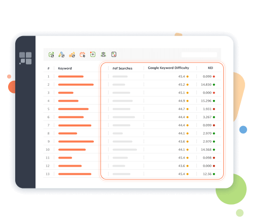 Wskaźnik efektywności słów kluczowych (KEI) w narzędziu do sprawdzania trudności słów kluczowych narzędzia Rank Tracker