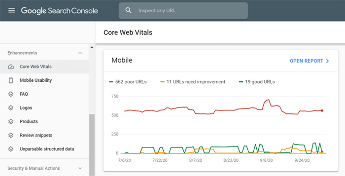 Audit for Google's Core Web Vitals factors