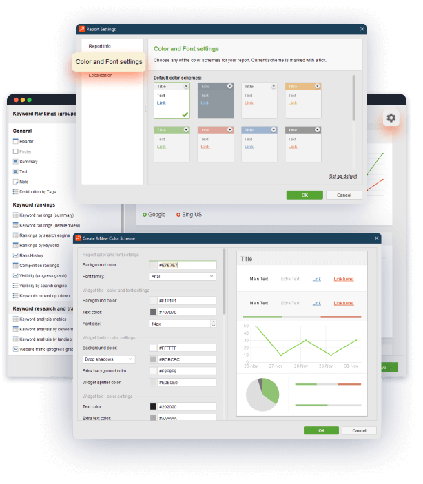 Apply custom design on your SEO reports