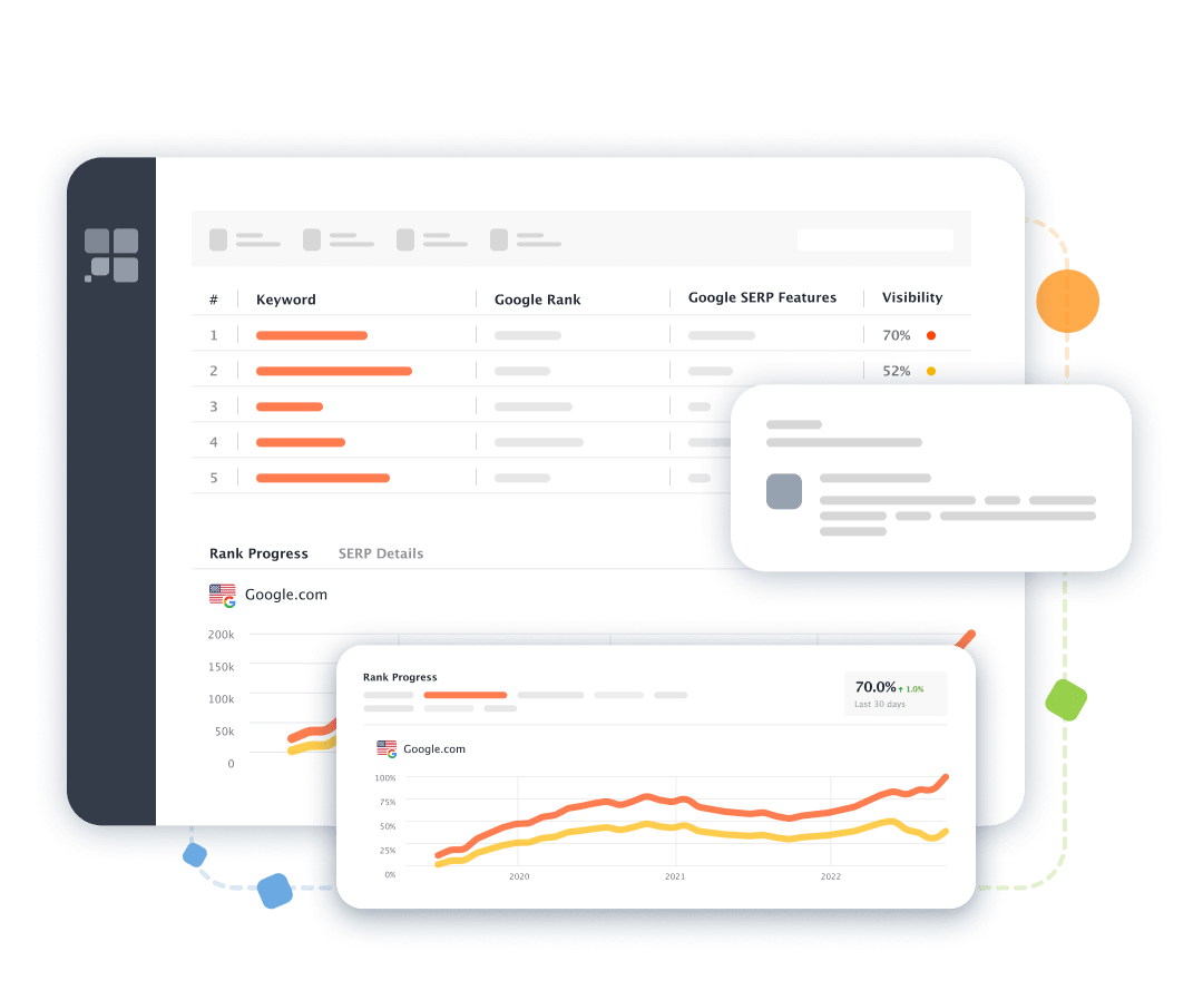 Track rankings of your competitors